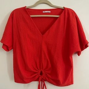 Cajun red Zara top